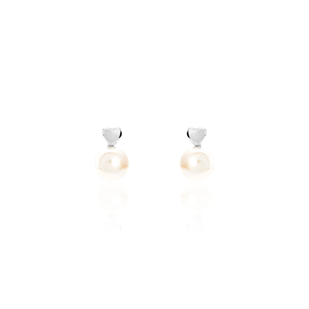 Boucles D'oreilles Pendantes Lorella Argent Blanc Perle De Culture