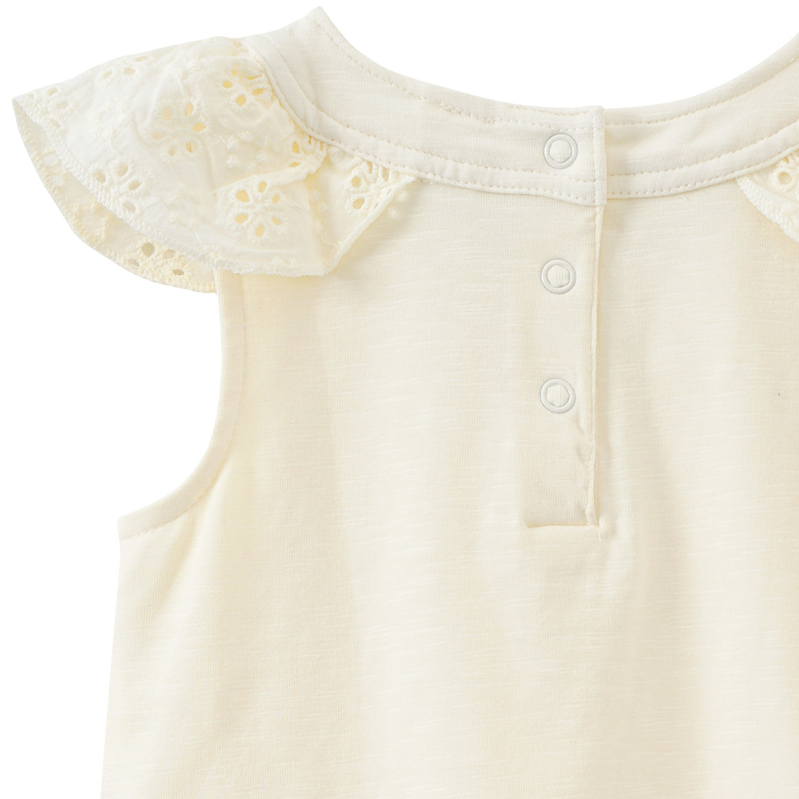 Topomini Pure Collection Baby Bodykleid mit Bio-Baumwolle creme