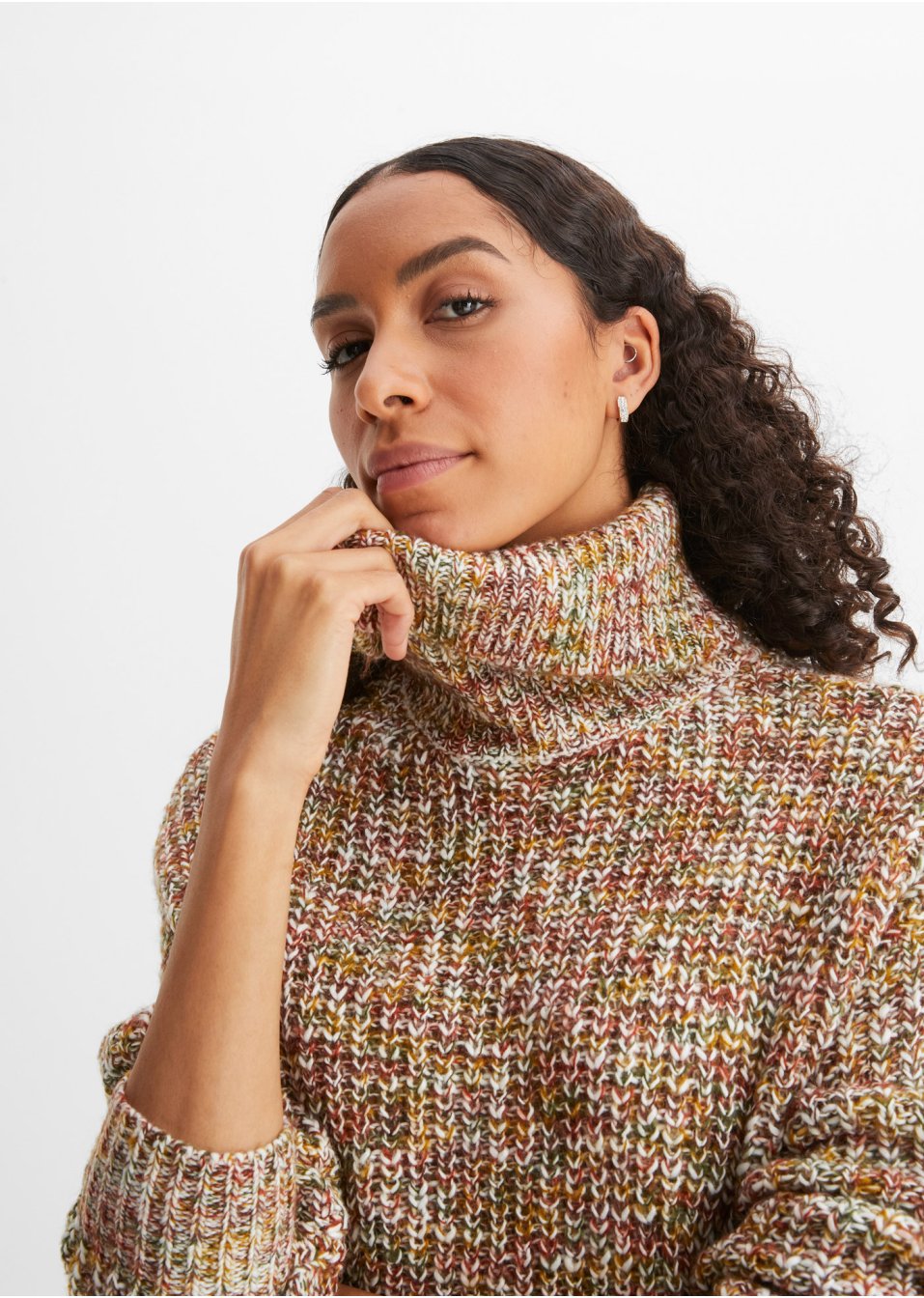 Pull col roulé