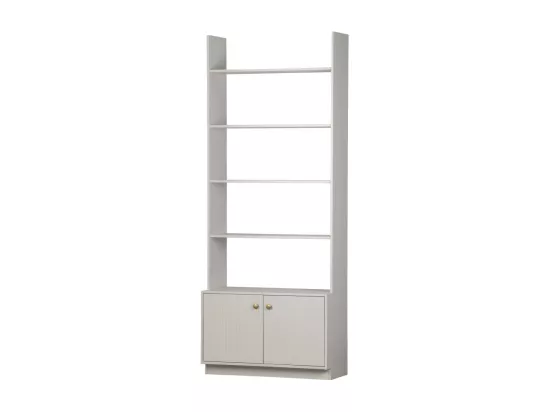 Madu - Bibliothèque en bois H200cm - Gris clair