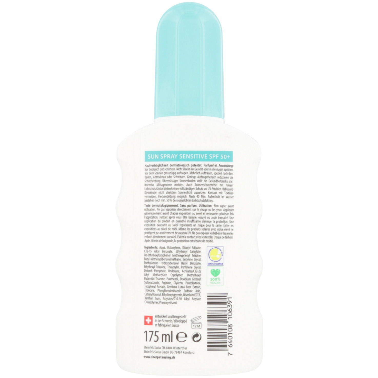 Sherpa Tensing Sonnenspray SPF50+ Sensitive