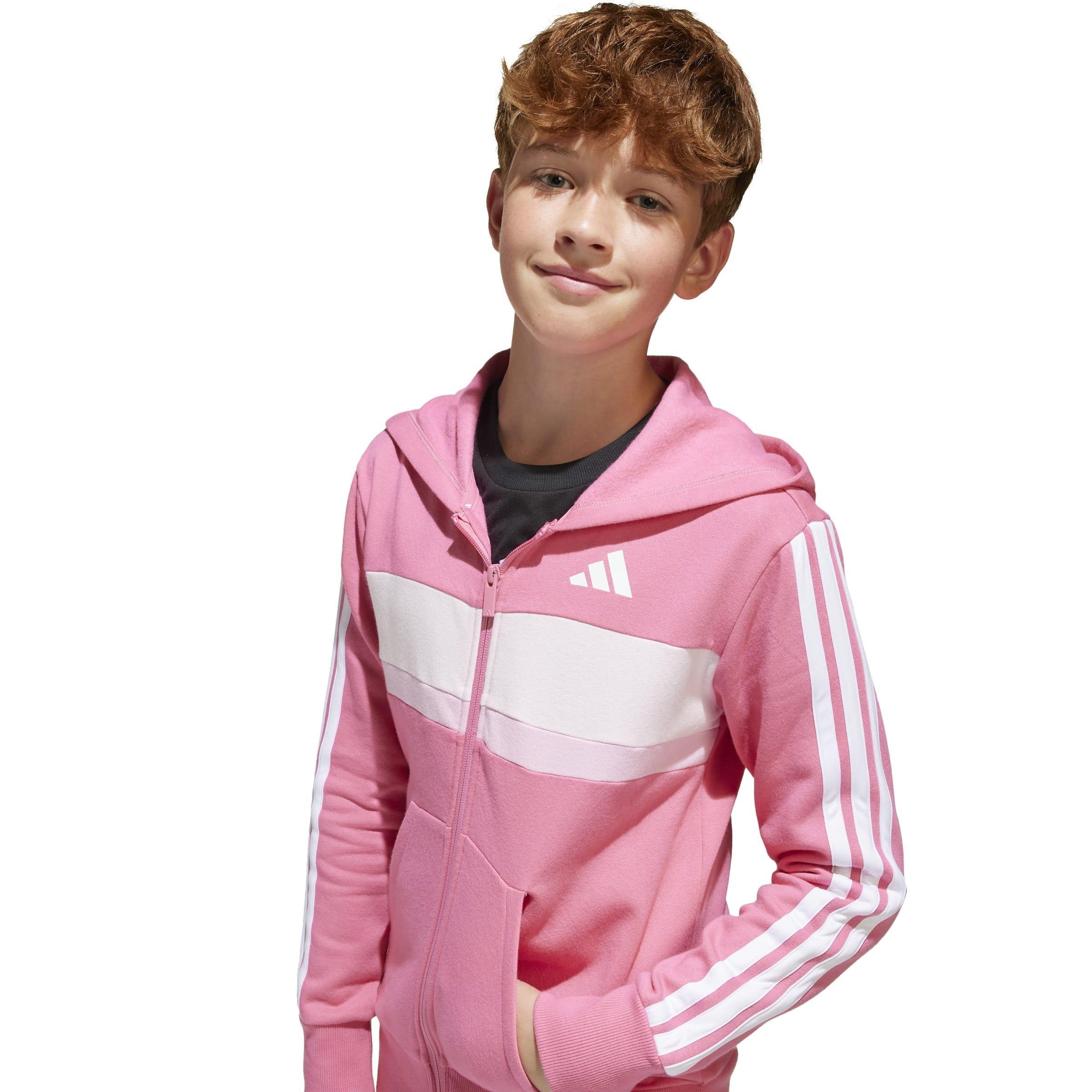 adidas 3-Stripe Hooded Tracksuit Set Juniors