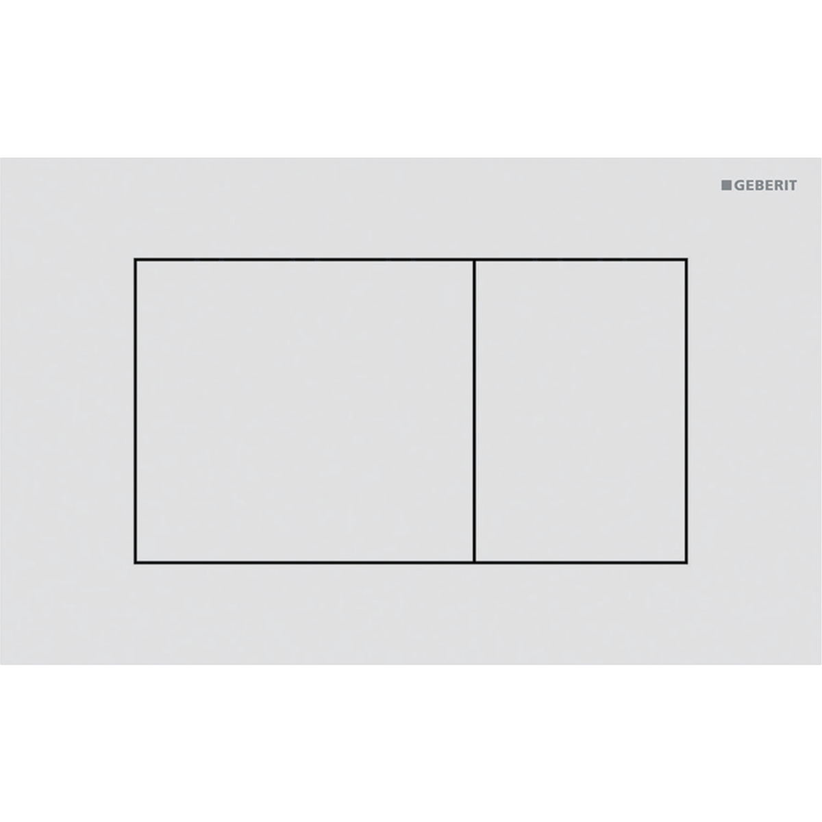 Geberit Sigma40 Square drukplaat mat wit met easy-to-clean coating