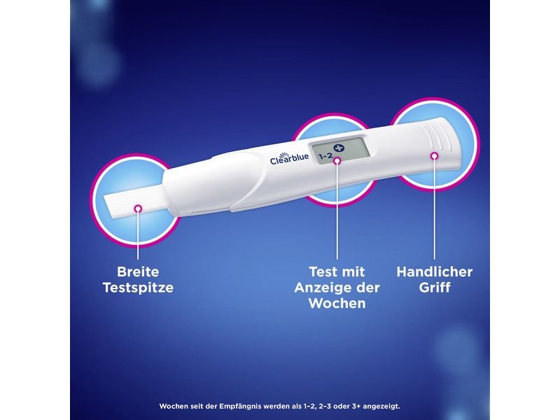 Clearblue Schwangerschaftstest mit Wochenbestimmung Test mit Anzeige der Wochen