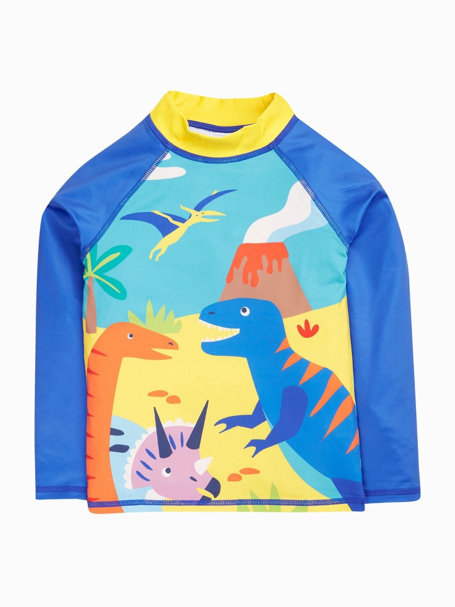 Marineblauw - Frugi Rainbow Sun Safe Rash Vest - Badkleding