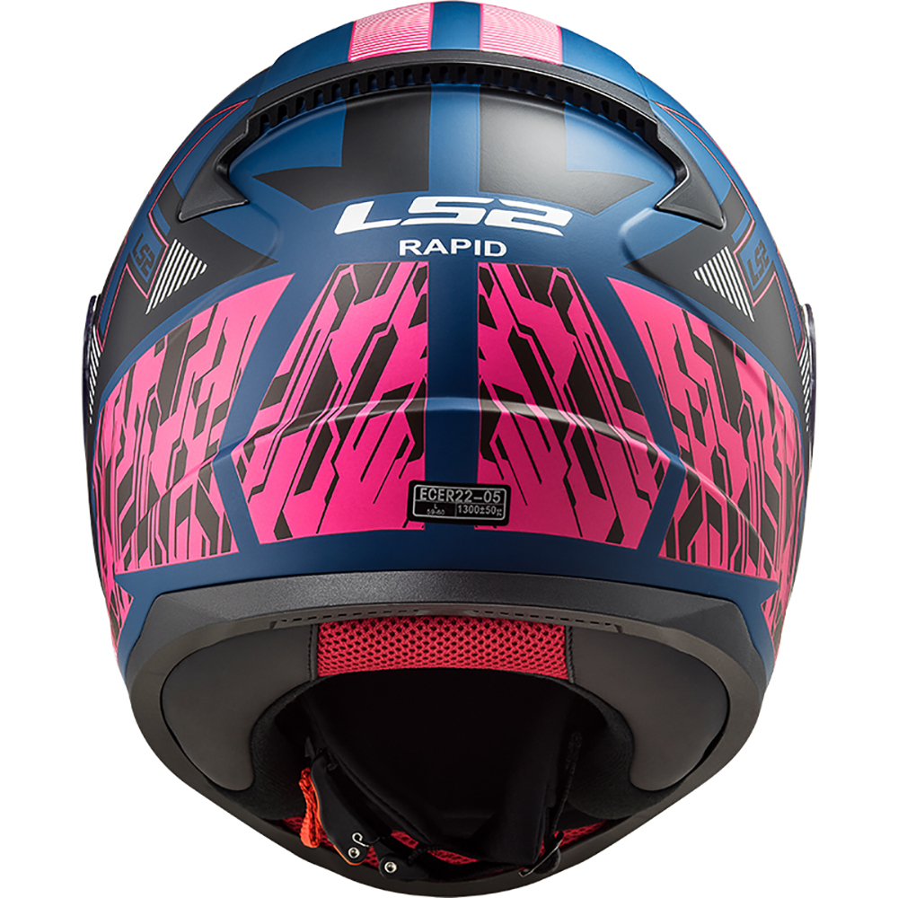 LS2 - Casque FF353 Rapid Xtreet Noir Mat / Bleu / Rose