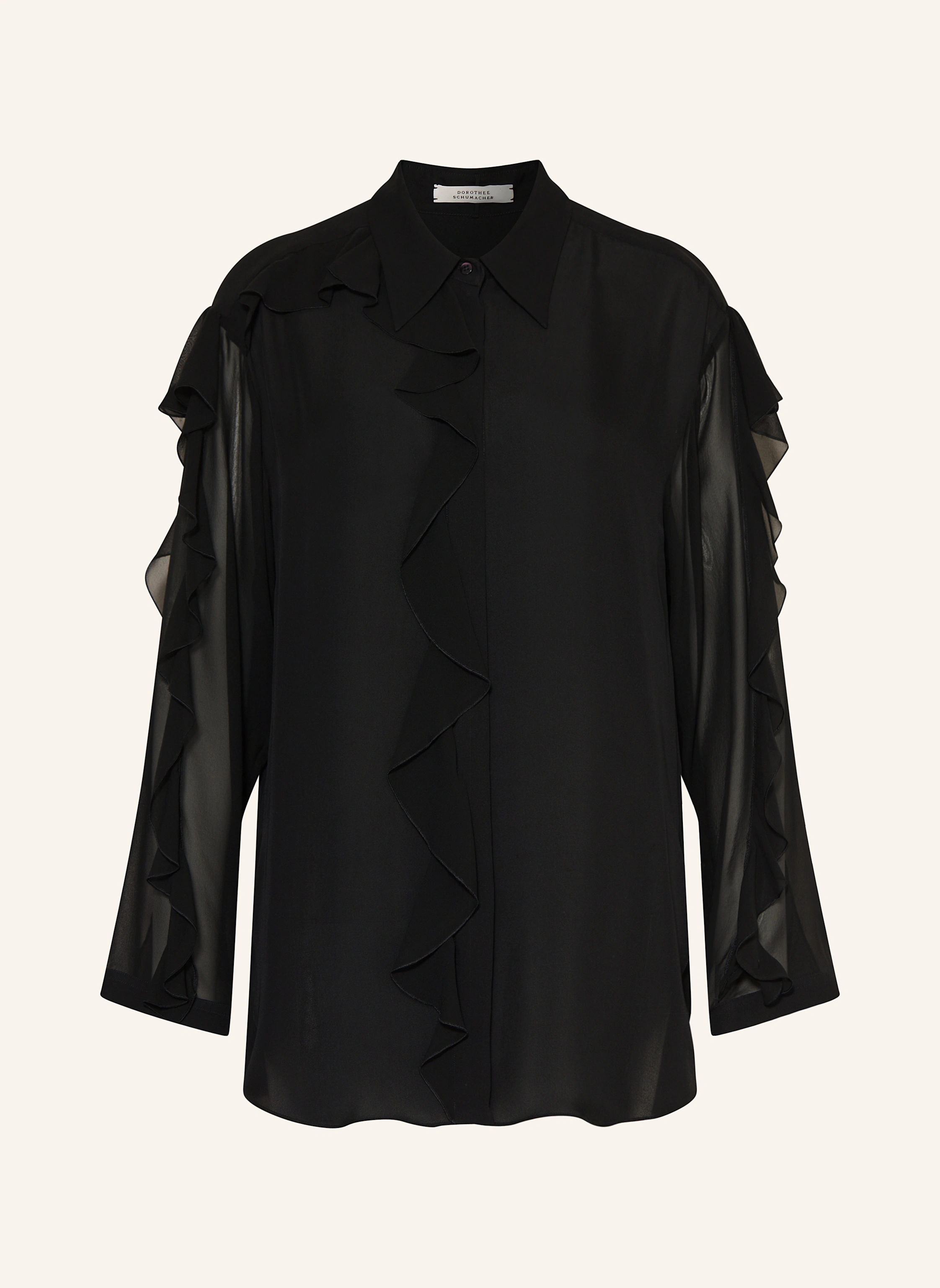 DOROTHEE SCHUMACHER Hemdbluse SHEER TWIST aus Seide mit Volants