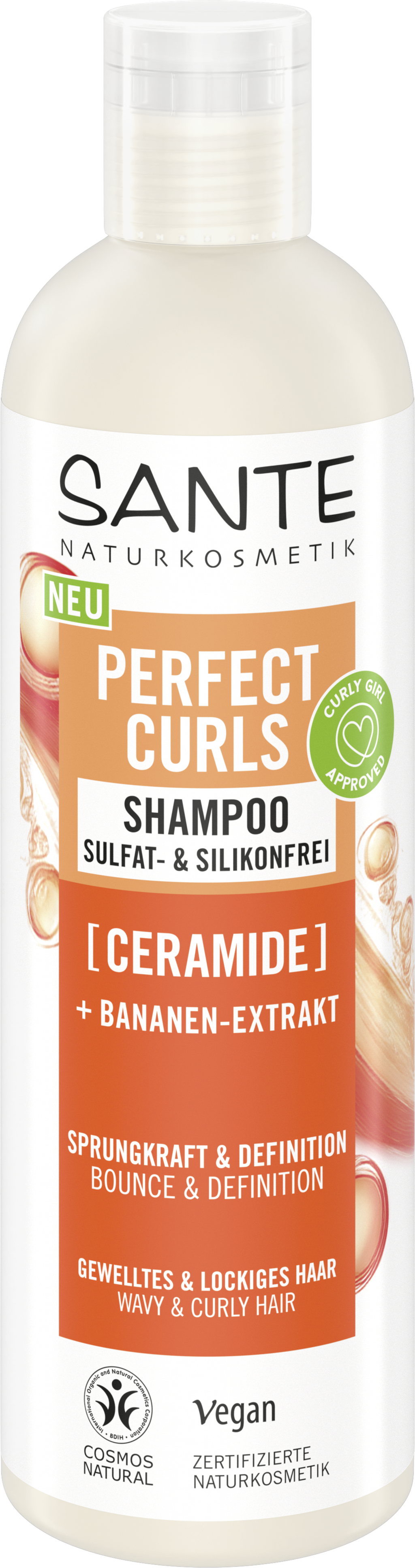 Santé naturally.  Perfect Curls Shampoo, 250 ml