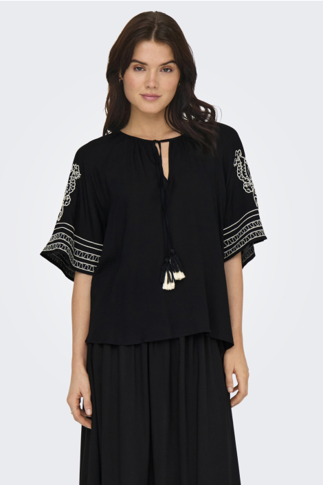 Jacqueline de Yong zwarte dames blouse