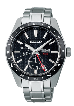 Seiko Presage Automatik GMT Schwarz SPB221J1