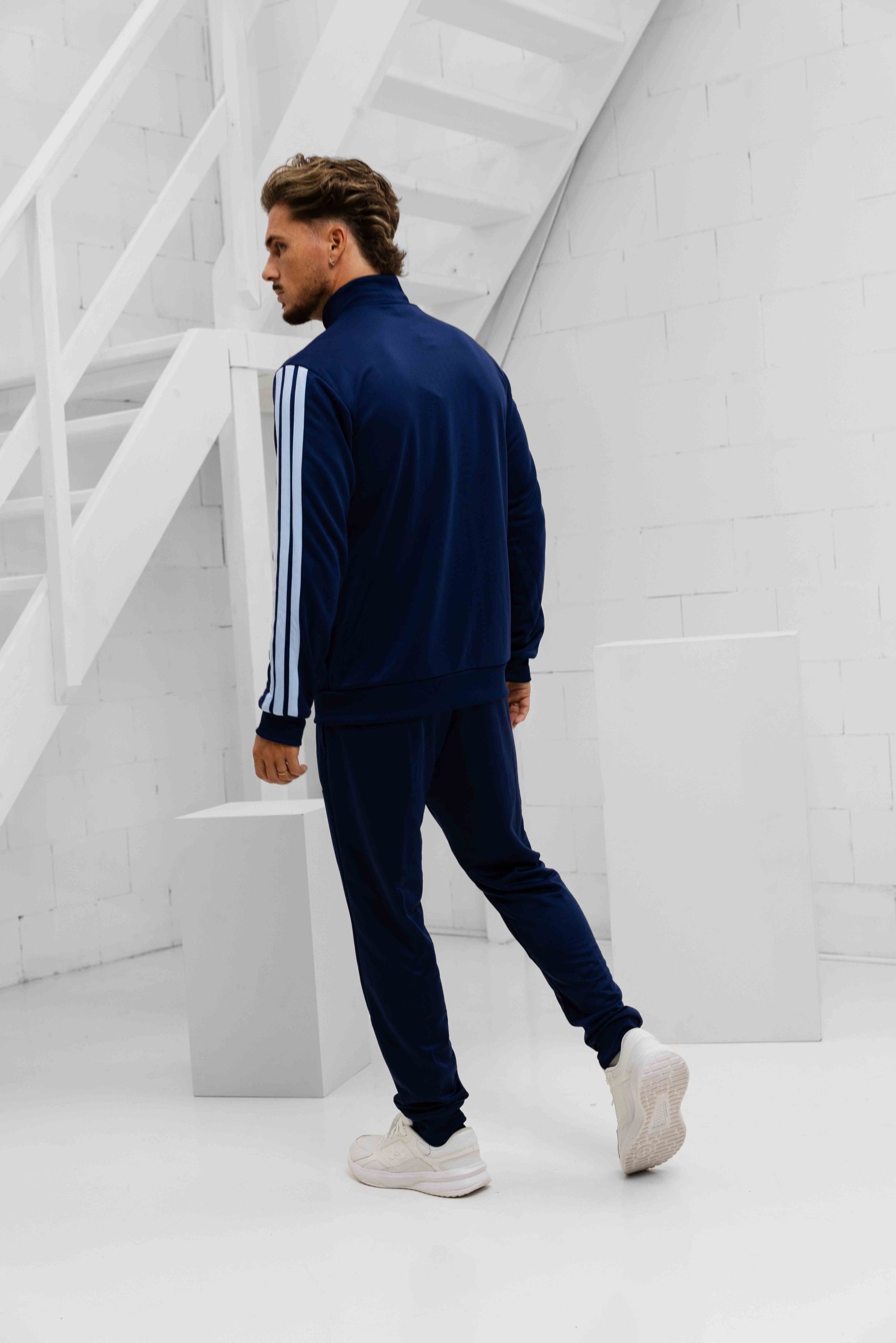 Adidas French Terry Trainingspak Heren Blauw