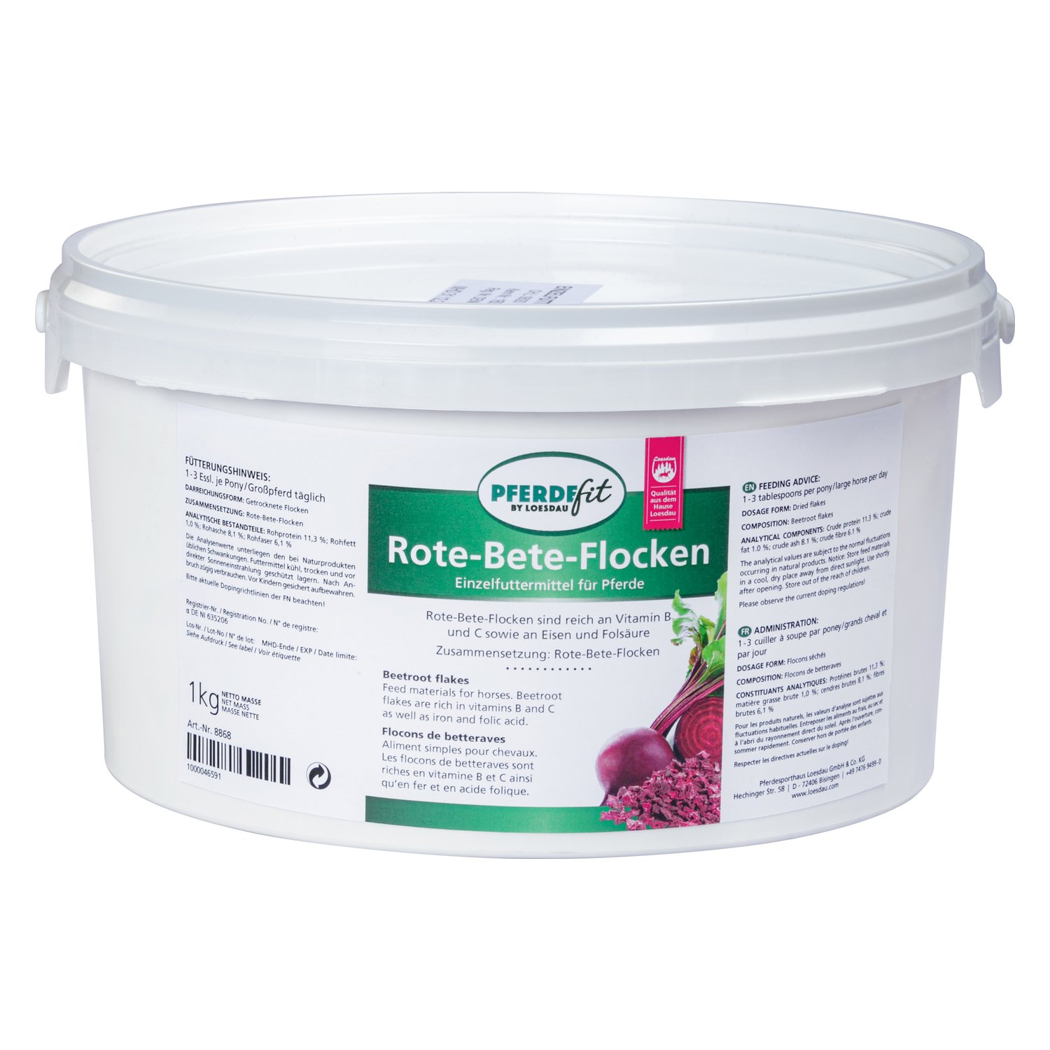 PFERDEfit by Loesdau Rote-Bete-Flocken  - 1 kg
