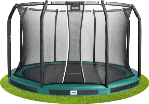 Trampolin Premium Ground Combo 427 cm grøn