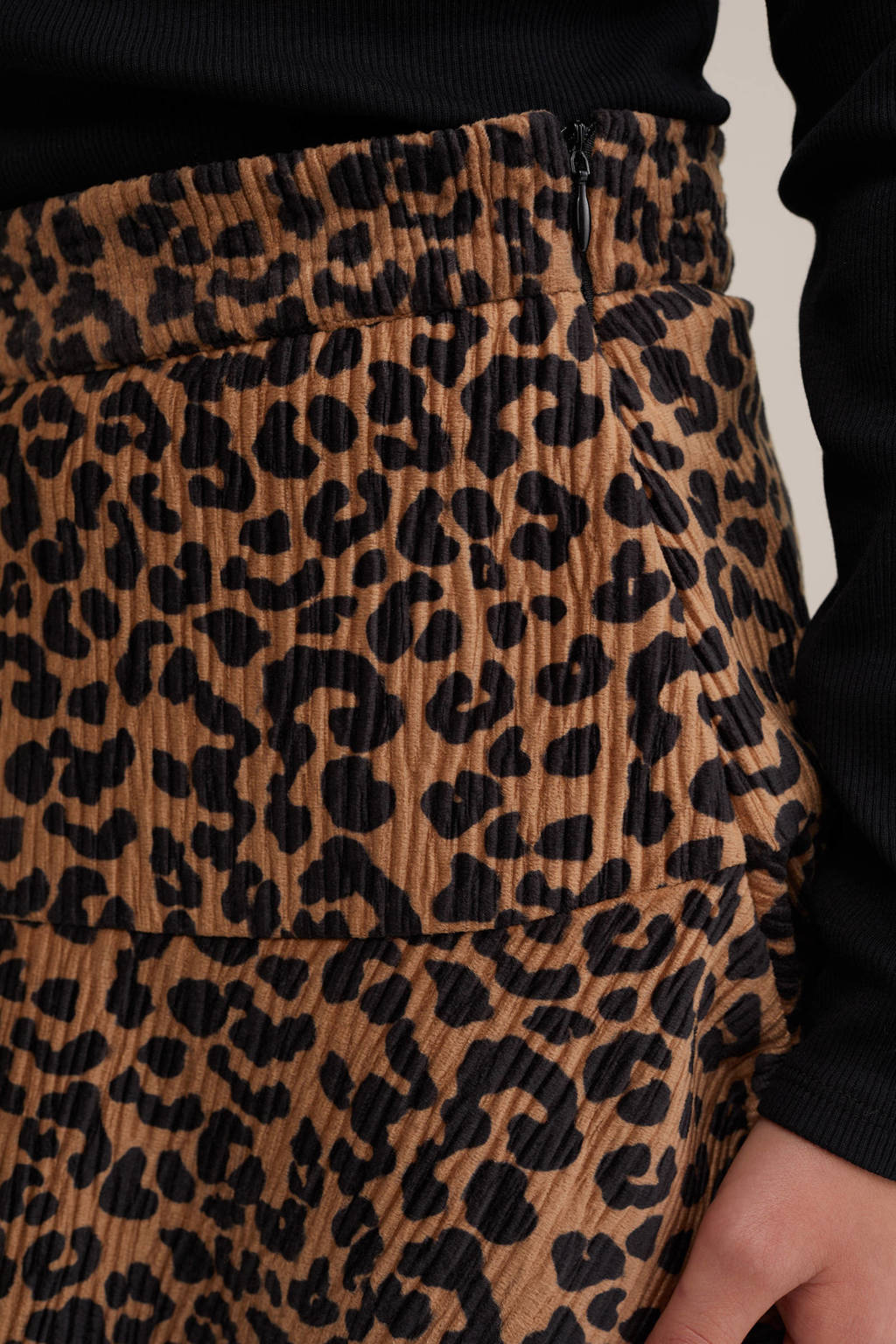 WE Fashion korte rok bruin