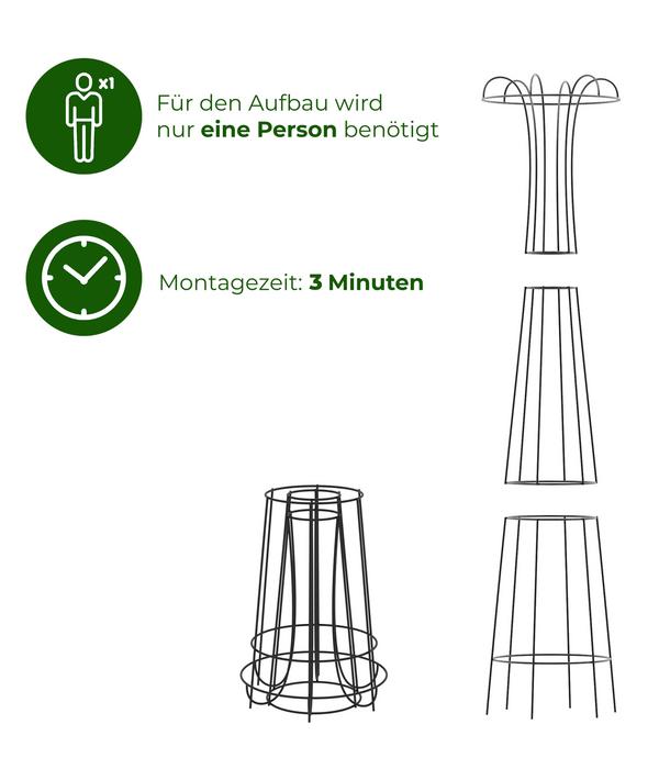 Dehner Premium Metall-Obelisk Maxima, schwarz