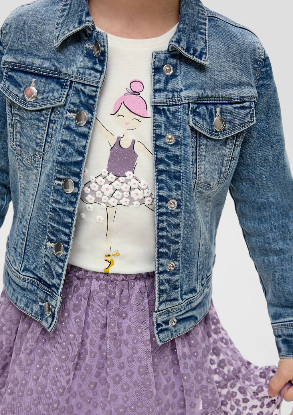 s.Oliver longsleeve met printopdruk wit