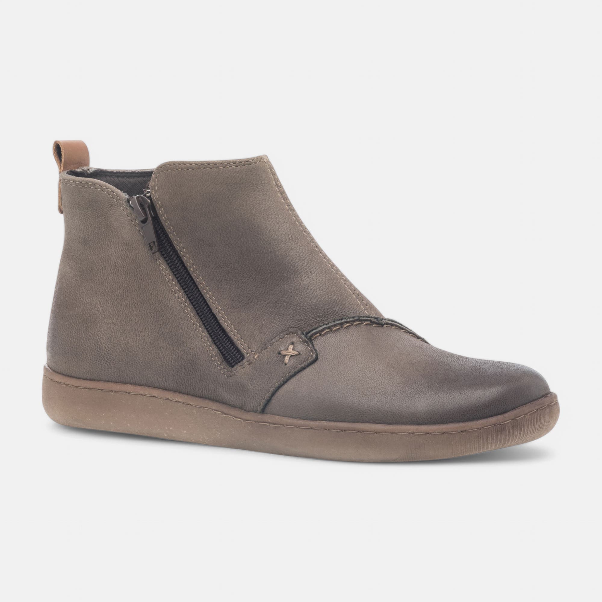 Bottines Femme en cuir gris