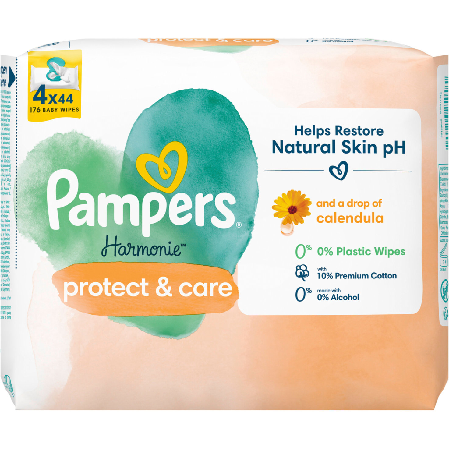 Pampers Harmonie Feuchttücher Protect & Care 4x44 Stück