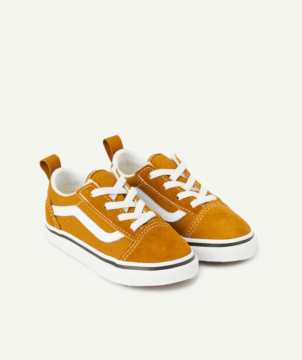 VANSBASKETS AUX LACETS ÉLASTIQUÉS BÉBÉ MARRON TD OLD SKOOL