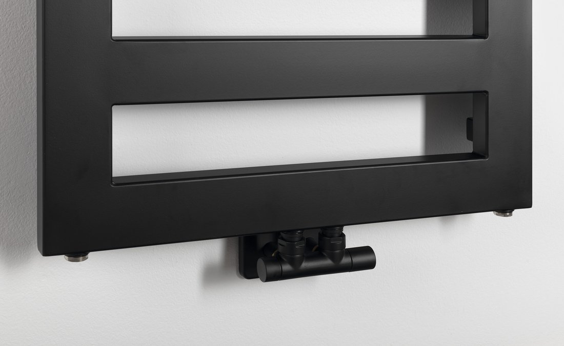 Sapho Block handdoekradiator 50x146.5cm zwart mat 600W