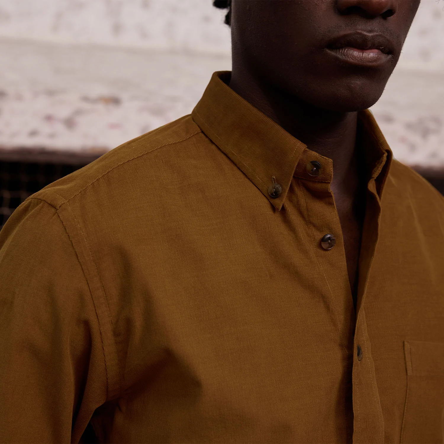 Camel velvet shirt