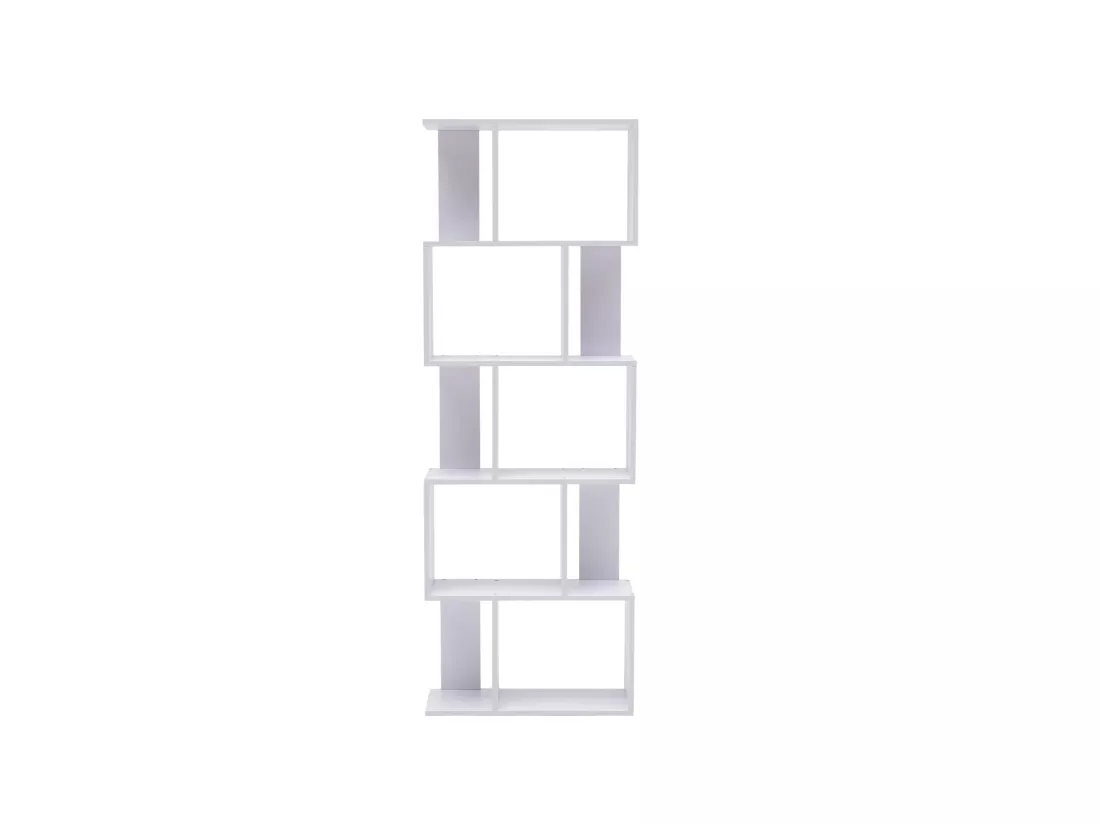 Bibliotheque Etageres Bois Blanc Design 172,5x60x24,5