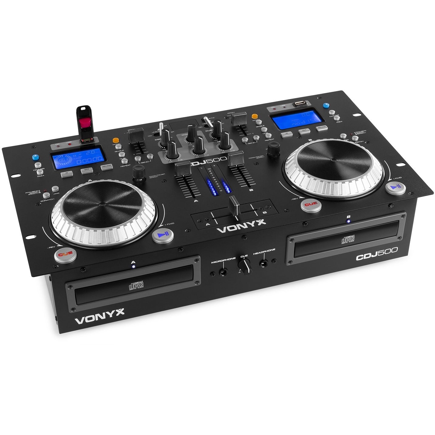 Vonyx CDJ500 dubbele CD speler met versterker