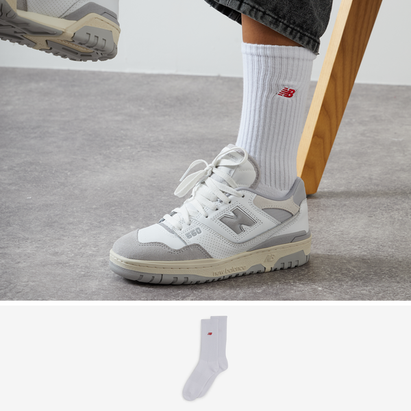 NEW BALANCE CHAUSSETTES CREW PATCH LOGO X3
