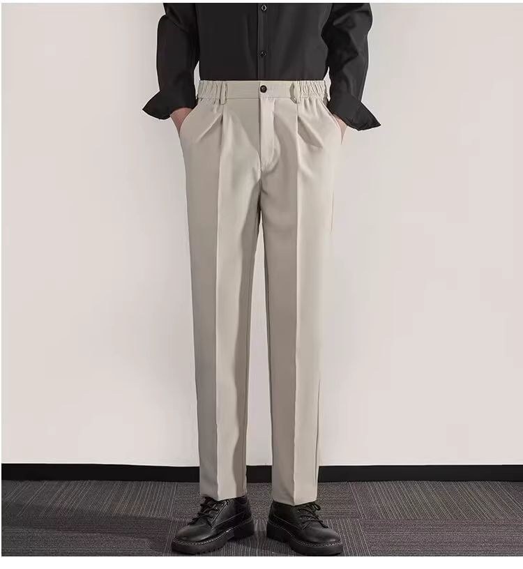 Loansk - Hoge taille effen cropped taps toelopende broek