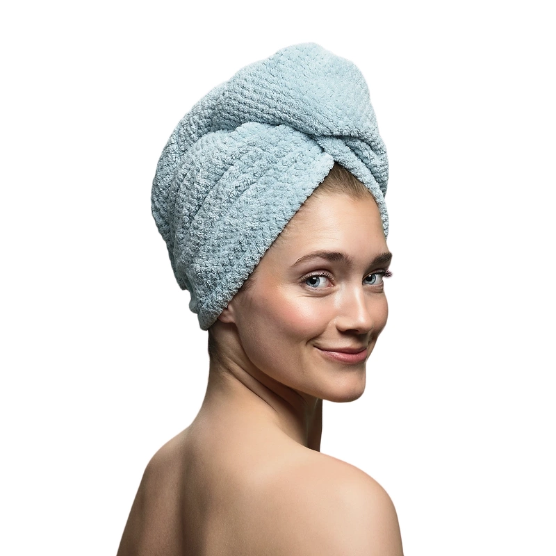 Yuaia Haircare Microfiber Hair Towel - Light blue