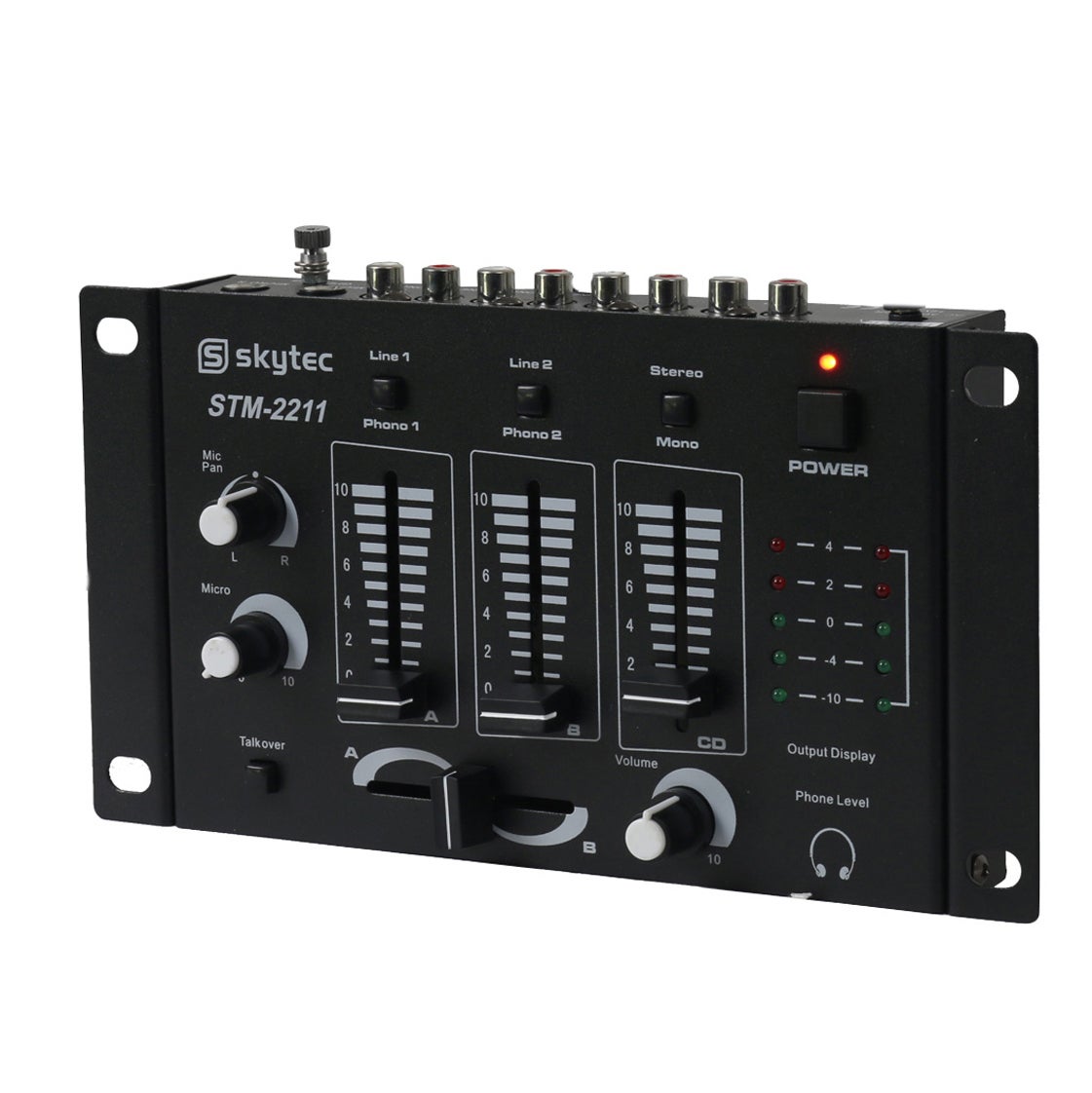 Skytec STM-2211 3-kanaals mengpaneel zwart