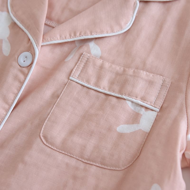 MelMount - Bijpassende pyjamaset voor koppels: shirt met print + broek + shorts (verschillende ontwerpen)
