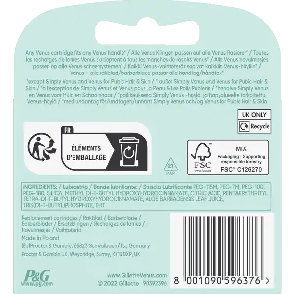 Deluxe Smooth Sensitive Rasierklingen