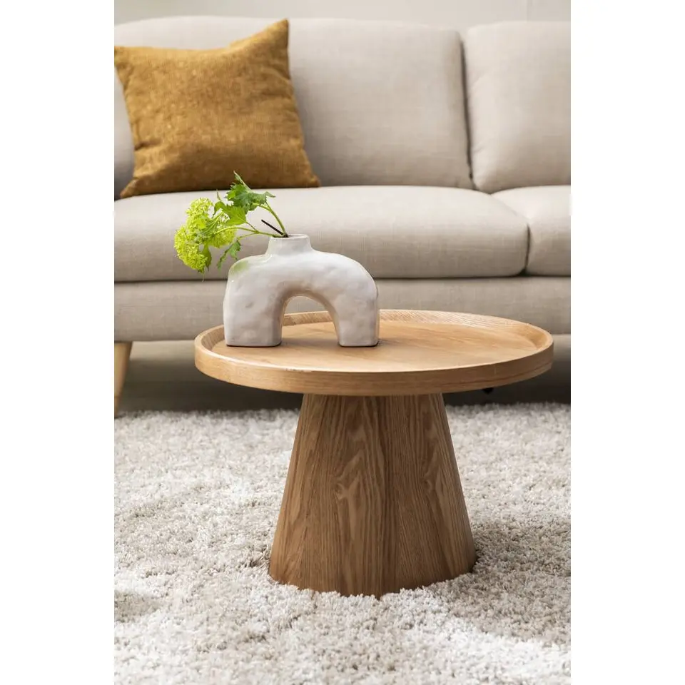 Bijzettafel Donna - naturel - Ø50x33 cm