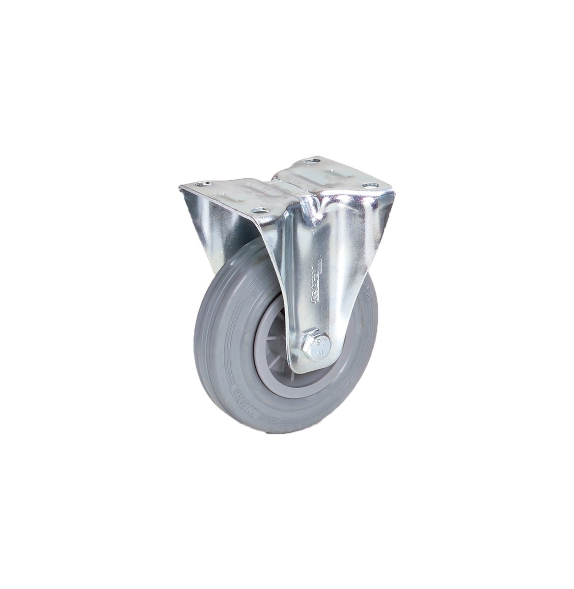 Fetra massief rubberen bokwiel, wielmaat 125x38 mm