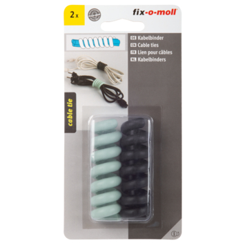 Kabelbinder spiraal 2 kleuren 90mm - 2 stuks