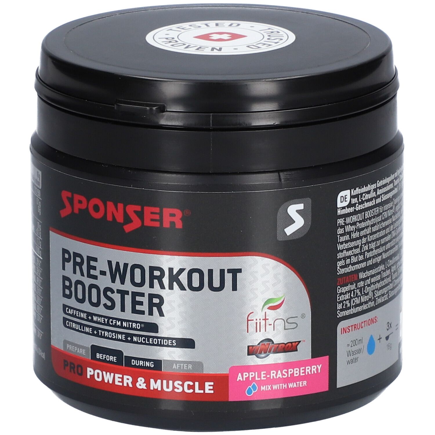 SPONSER® Pre Workout Booster Apple-Cranberry