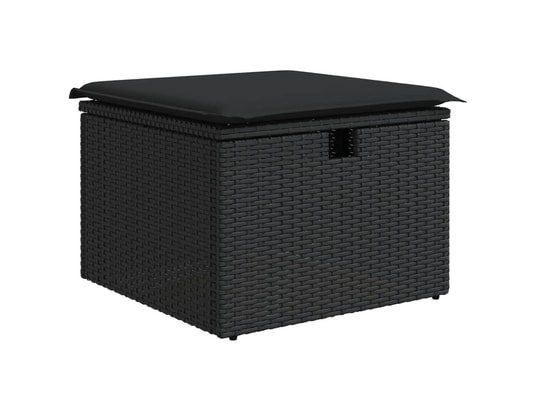 VIDAXL - Salon extérieur Salon de jardin 8 pcs avec coussins noir résine tressée