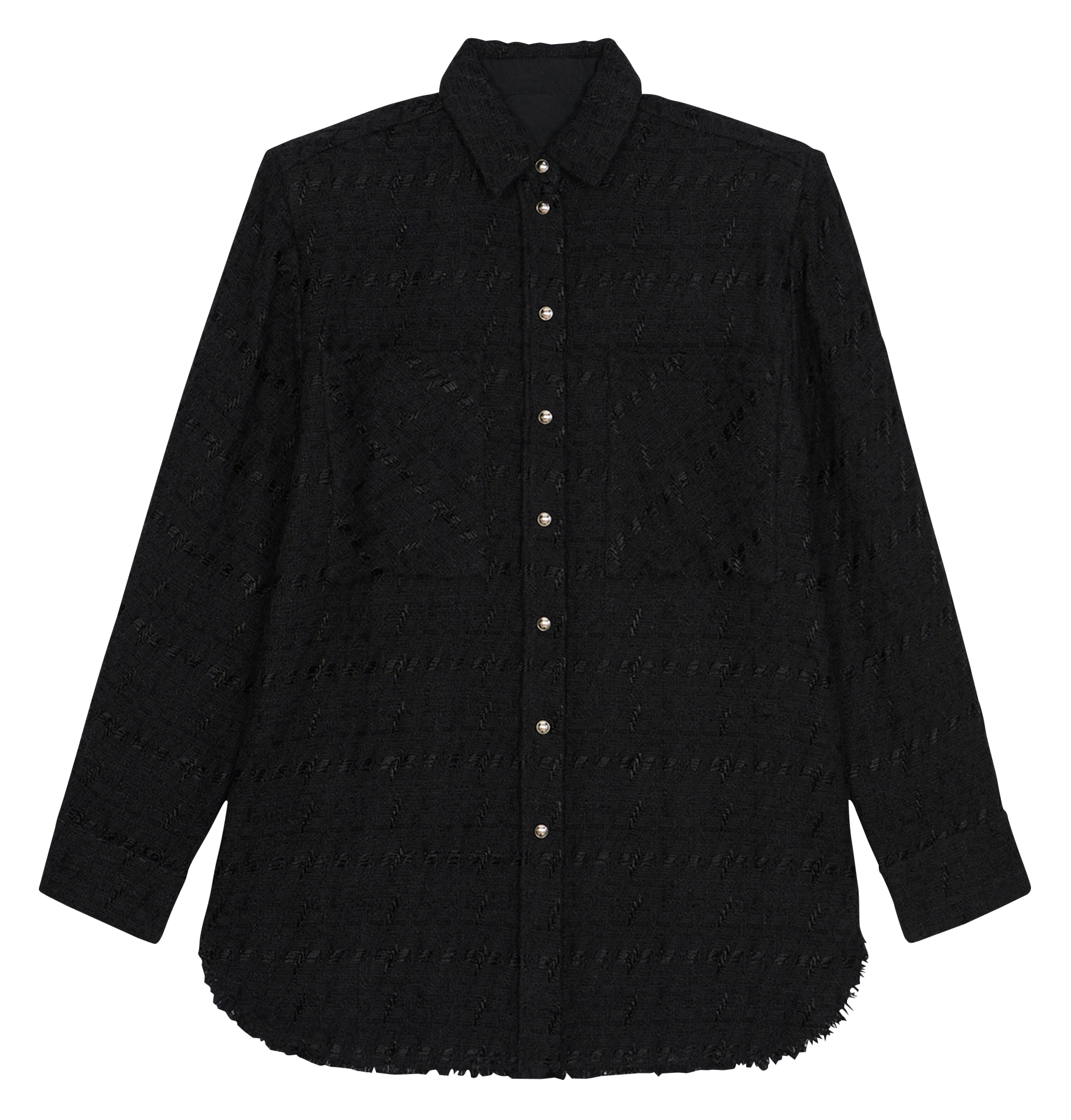 LINSI - Surchemise col classique en coton mélangé | Noir
