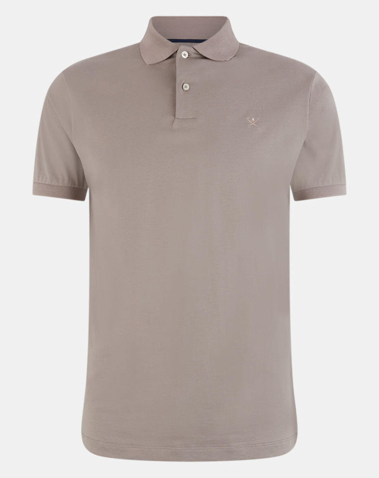 Hackett London Polo en Jersey Regular Fit uni Smart taupe