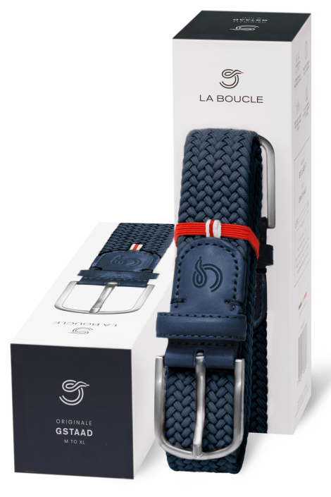 La Boucle blauwe heren riem