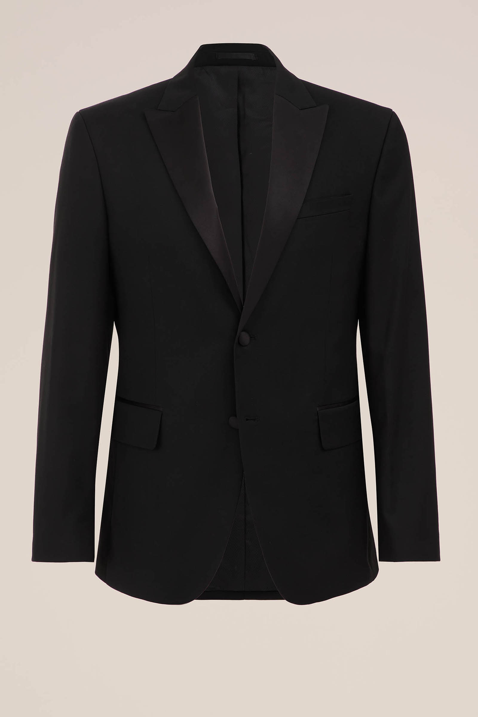 slim fit tuxedo blazer WE Fashion Zwart