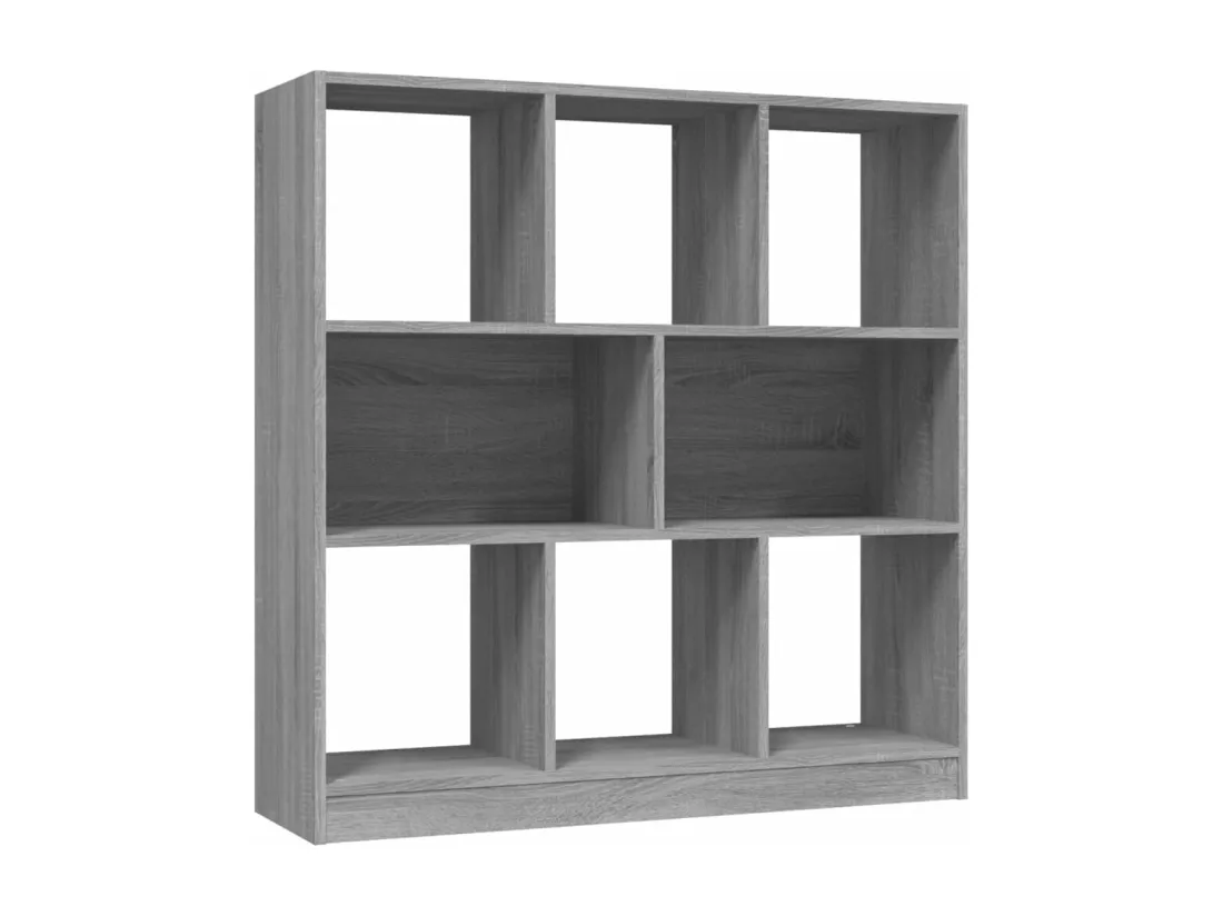Bibliothèque Sonoma gris 97,5x29,5x100 cm Bois d'ingénierie