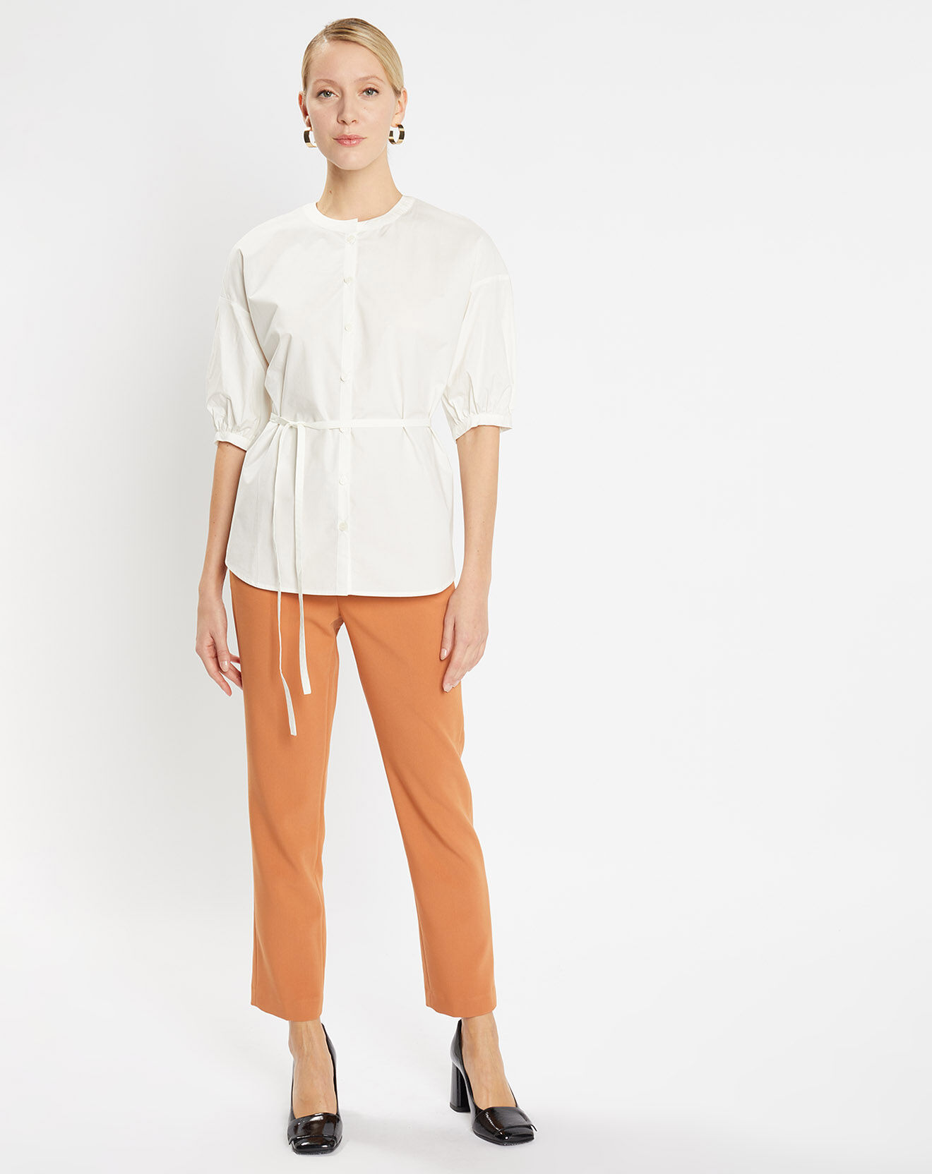 Jodhpur Chemise en Popeline de Coton Bio Misto écrue