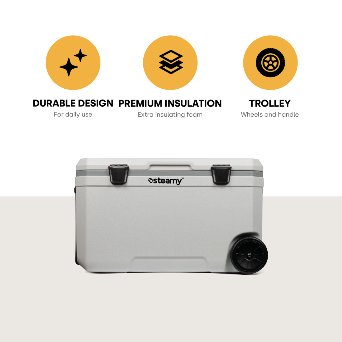 Steamy Marine 70 Roller koelbox op wielen - 70L