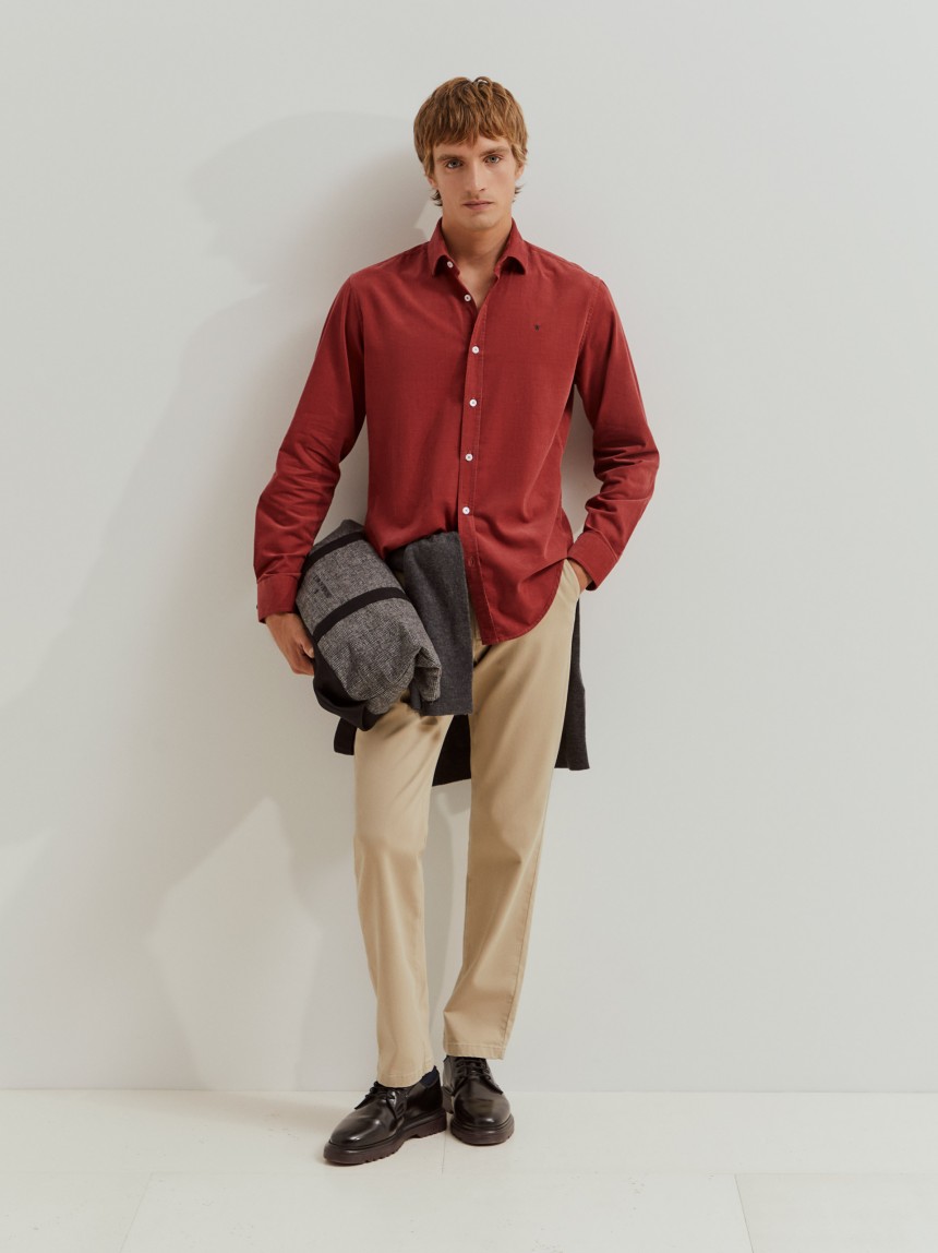 Camisa de bombazine slim fit