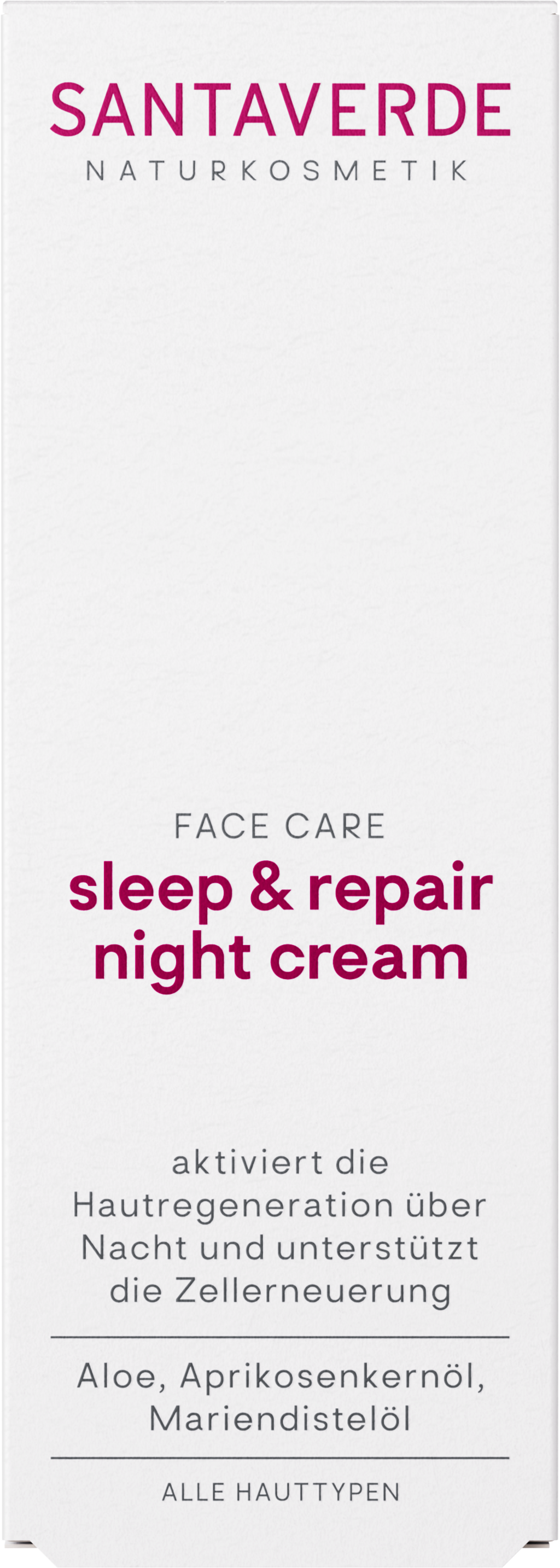 SANTAVERDE  FACE CARE sleep & repair night cream, 30 ml