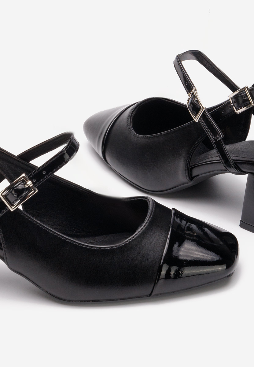 Chaussures à talon épais noirs Eriosa