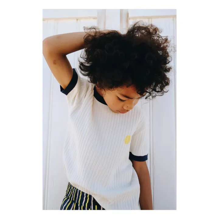 Holi & Love T-Shirt Rima Citron Coton Bio | Blanc