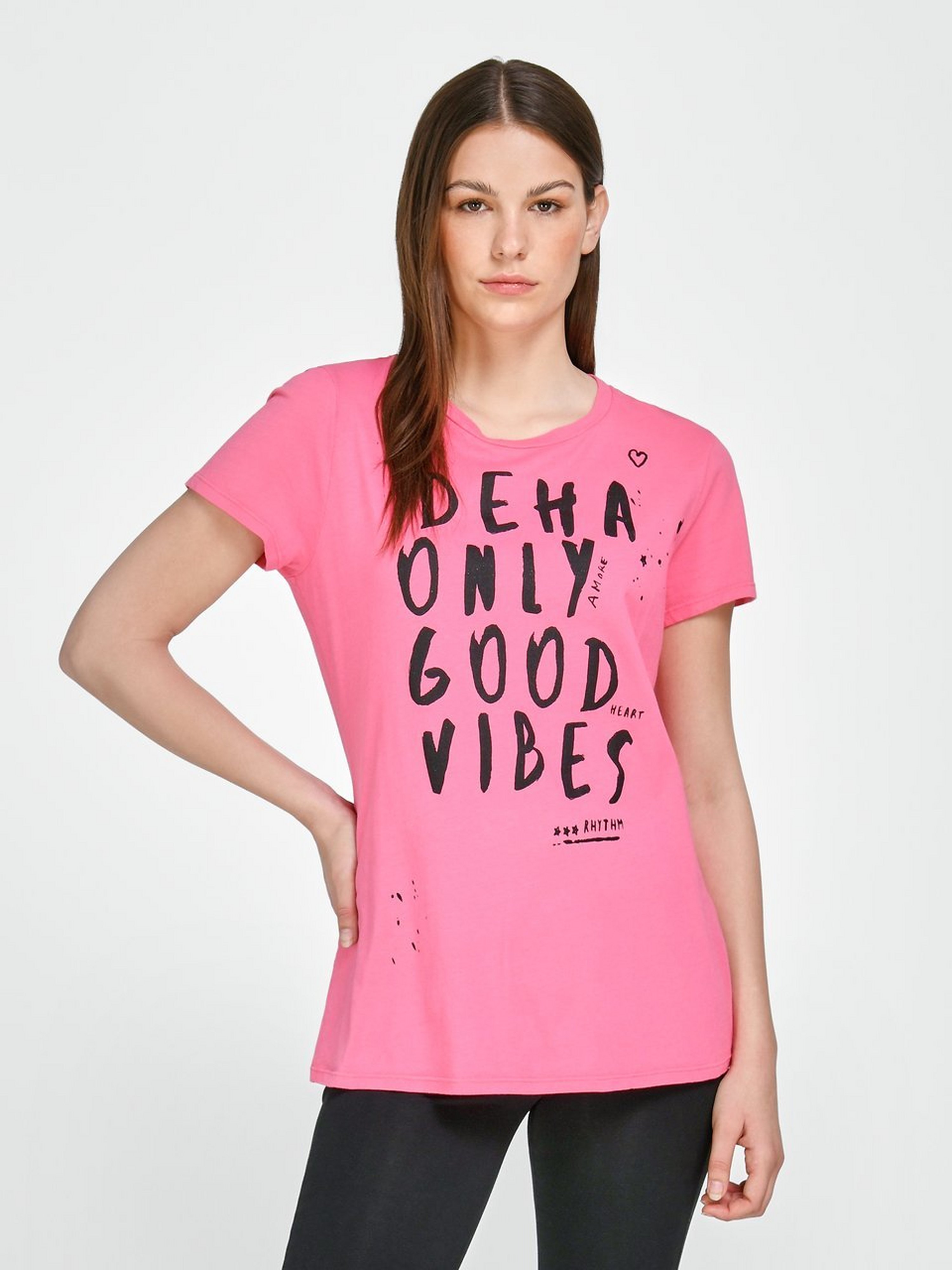 Rundhals-Shirt mit 1/2-Arm